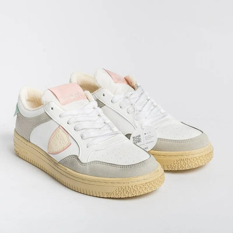 Philippe Model Paris Philippe Model -Sneakers Lyld Cp01 - Lyon - Bianco Grigio<Collezione Scarpe Donna Sneakers
