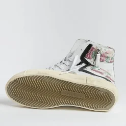 Philippe Model Paris Philippe Model -Sneakers Prhd Vfg1 - Paris High - Bianco Fleurs<Collezione Scarpe Donna Sneakers