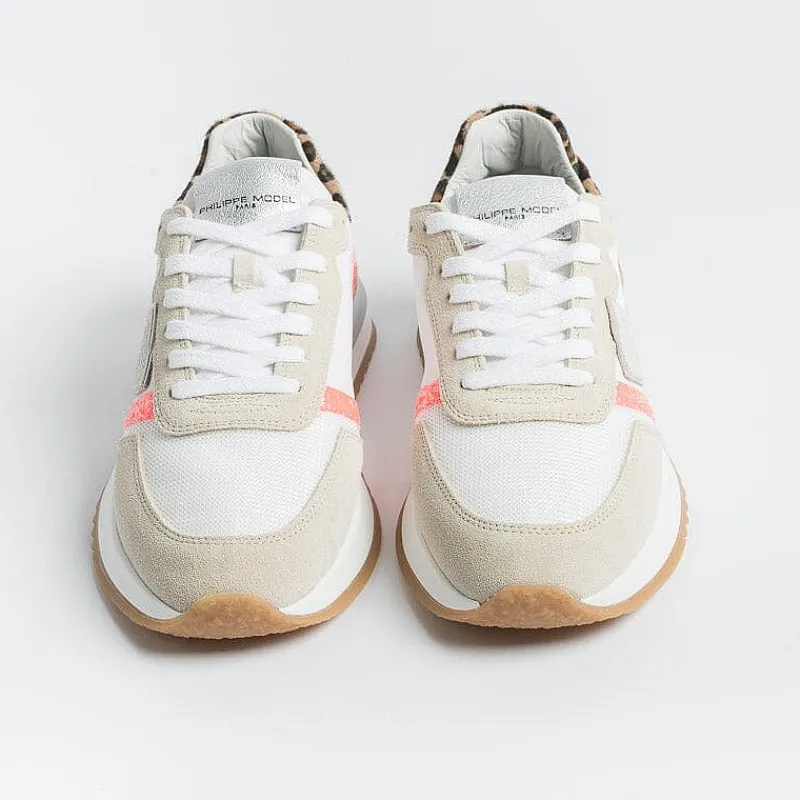 Philippe Model Paris Philippe Model -Sneakers Tyld Gp07 - Tropez 2.1 - Glitter Pop Coral<Collezione Scarpe Donna Sneakers