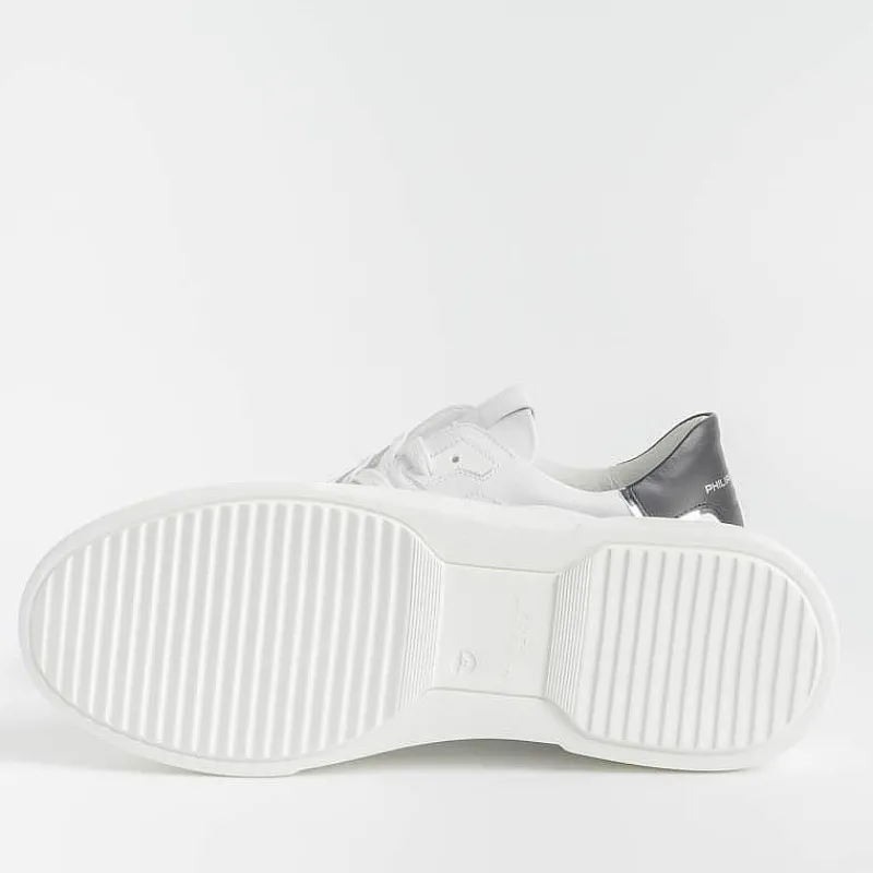 Philippe Model Paris Philippe Model -Sneakers Temple - Btlu V007 - Bianco Nero<Collezione Scarpe Uomo Sneakers