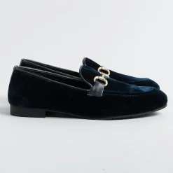 POESIE VENEZIANE - Mocassino - Jja65 - Velluto Bluette<Collezione Scarpe Donna Mocassini