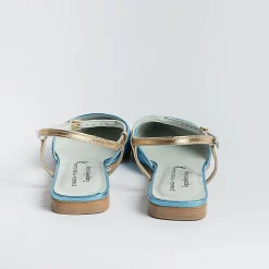 POESIE VENEZIANE - Sling Back - Df34 - Laminato Celeste<Collezione Scarpe Donna Sling Back