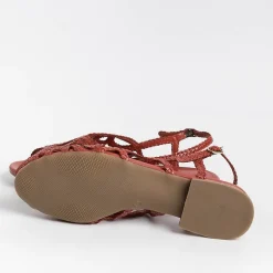 PONS QUINTANA - Sandali Bassi Elba 10302 - Rosso<Collezione Scarpe Donna Sandali Bassi