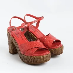 PONS QUINTANA - Sandali Con Tacco - Cannes - 10426 - Rosso<Collezione Scarpe Donna Sandali Con Tacco