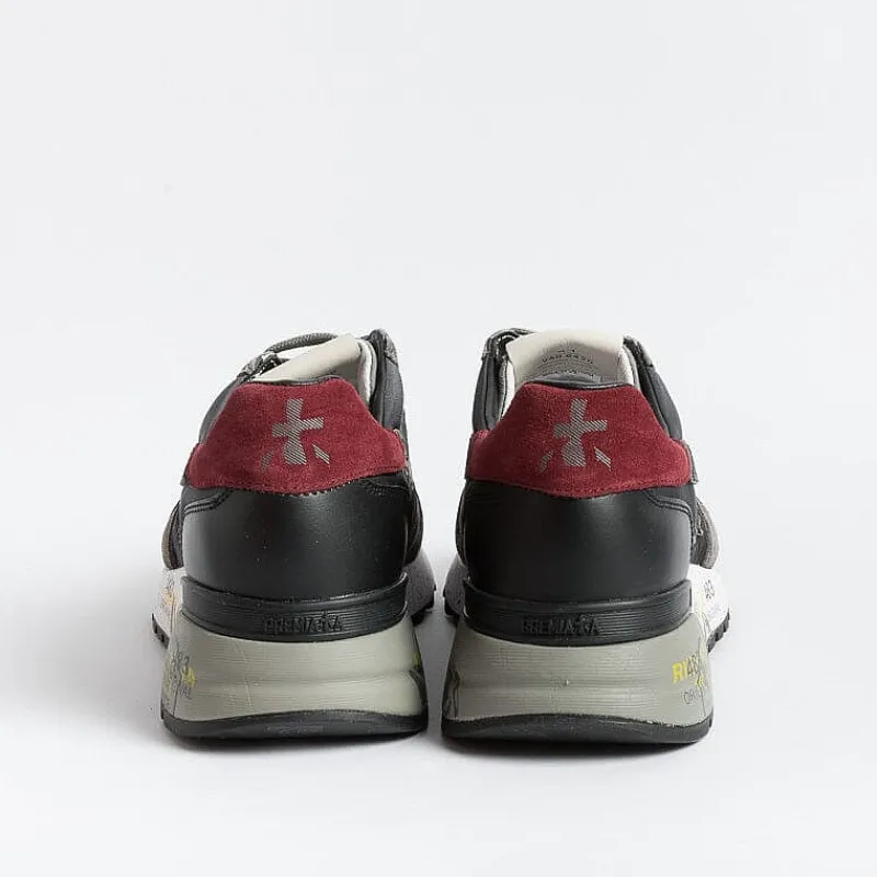 Premiata - Collezione Uomo Premiata - Sneakers - Mick 6420 - Grigio Nero Rosso<Collezione Scarpe Uomo Sneakers