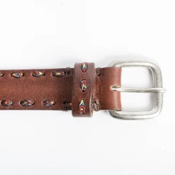 PUNTO VITA - Cintura Pv1137 - Testa Di Moro/Ricamo<Collezione Accessori Donna Cinture