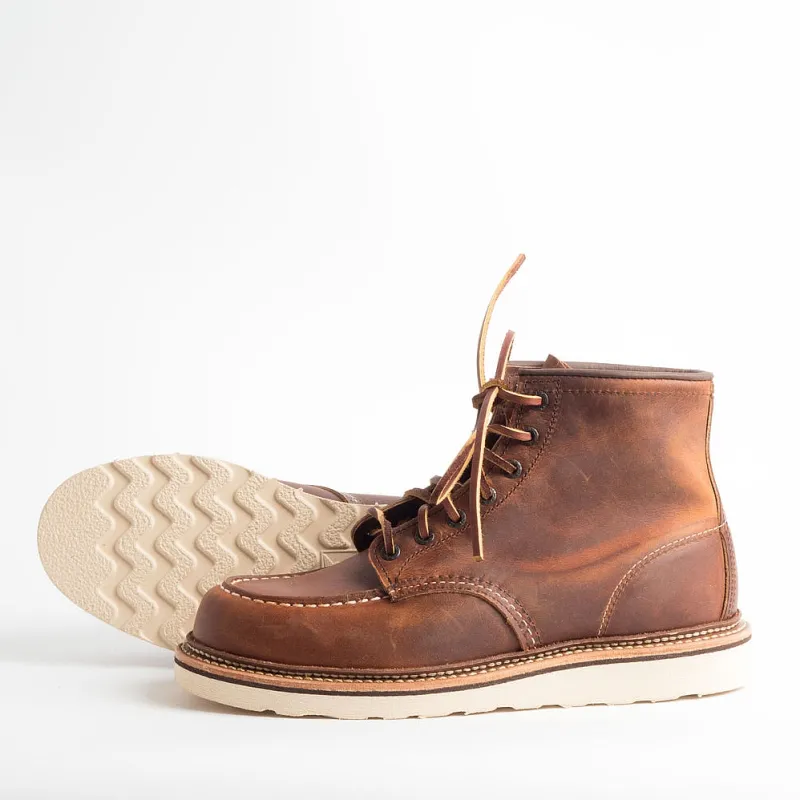 Red Wing Shoes - Polacco Classic Moc Toe 1907 - Rough Copper<Collezione Scarpe Uomo Polacchi