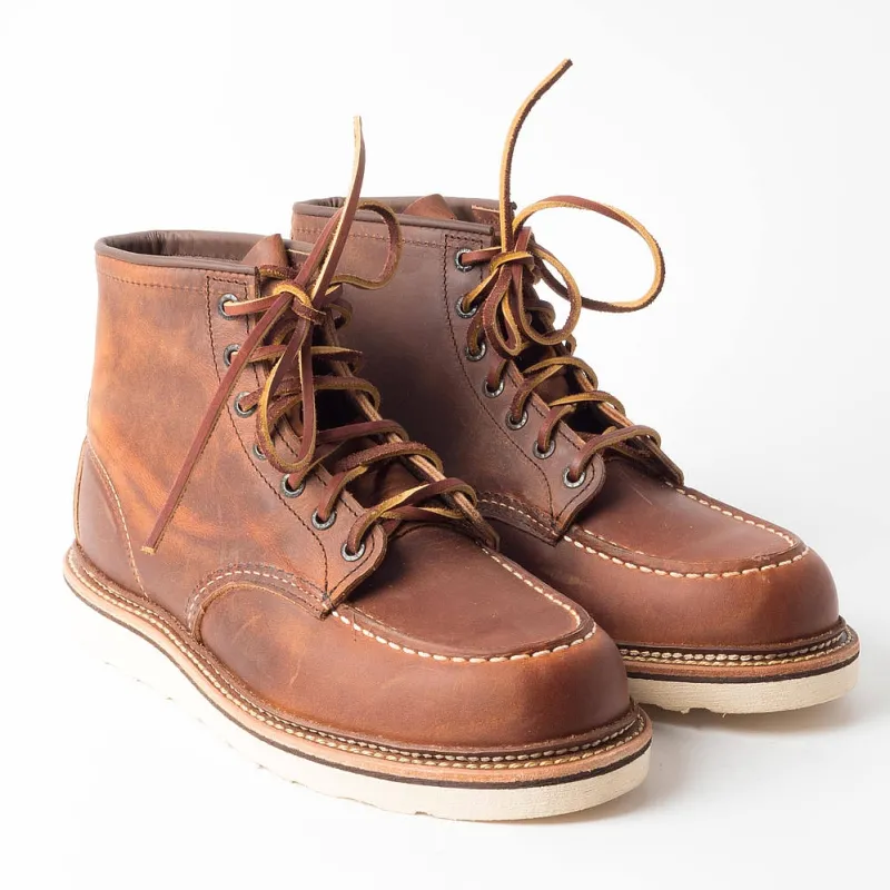 Red Wing Shoes - Polacco Classic Moc Toe 1907 - Rough Copper<Collezione Scarpe Uomo Polacchi