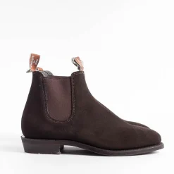 R.M. Williams - Collezione Donna R.M. Williams - Stivaletto Adelaide Rubber Sole - Suede Chocolate<Collezione Scarpe Donna Stivaletti