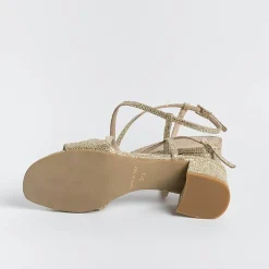 Roberto Festa - Sandali Con Tacco Macy - Tessuto Oro<Collezione Scarpe Donna Cerimonia - Scarpe E Pochette