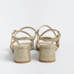 Roberto Festa - Sandali Con Tacco Macy - Tessuto Oro<Collezione Scarpe Donna Sandali Con Tacco