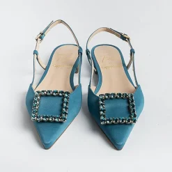Roberto Festa - Sling Back - Modello Lavanda - Seta Marino<Collezione Scarpe Donna Sling Back