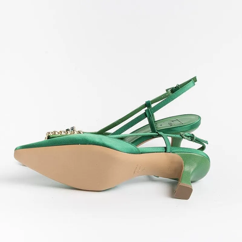Roberto Festa - Sling Back - Stefi - Seta Edera<Collezione Scarpe Donna Cerimonia - Scarpe E Pochette