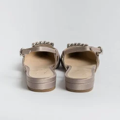 Roberto Festa - Sling Back - Modello Lavanda - Seta Taupe<Collezione Scarpe Donna Cerimonia - Scarpe E Pochette