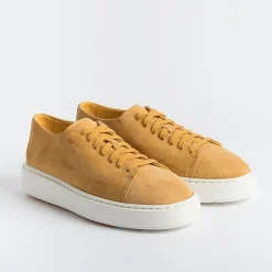 Santoni - Collezione Donna Santoni Cleanicon - 60994 - Sneakers - Giallo Ocra<Collezione Scarpe Donna Sneakers