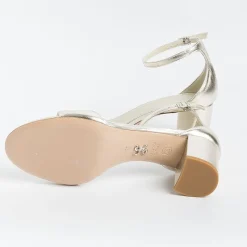 SERGIO LEVANTESI - Sandali Con Tacco - Easy - Laminato Platino<Collezione Scarpe Donna Cerimonia - Scarpe E Pochette
