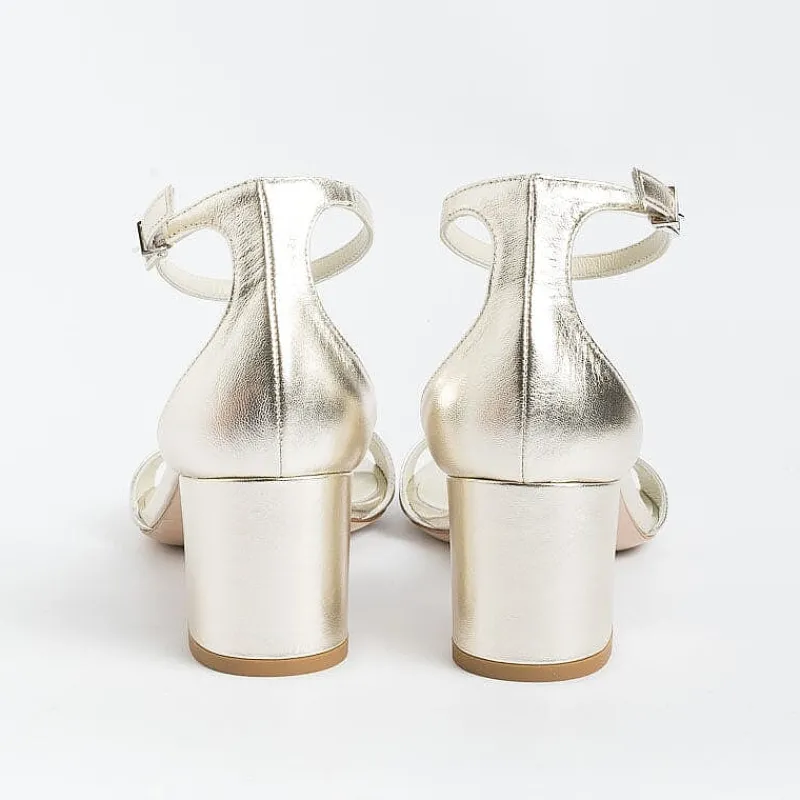 SERGIO LEVANTESI - Sandali Con Tacco - Easy - Laminato Platino<Collezione Scarpe Donna Cerimonia - Scarpe E Pochette