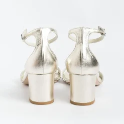 SERGIO LEVANTESI - Sandali Con Tacco - Easy - Laminato Platino<Collezione Scarpe Donna Sandali Con Tacco