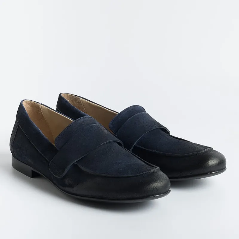 Strategia - Mocassino M03 - Velour Oceano<Collezione Scarpe Donna Mocassini