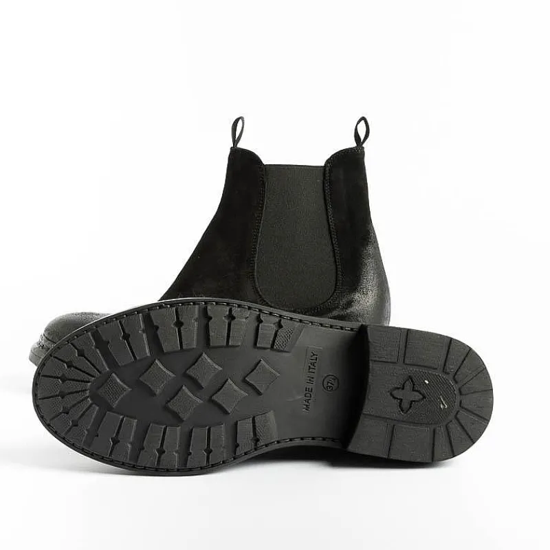 Strategia - Stivaletto Beatles A4642 - Lomi - Nero Wash<Collezione Scarpe Donna Stivaletti