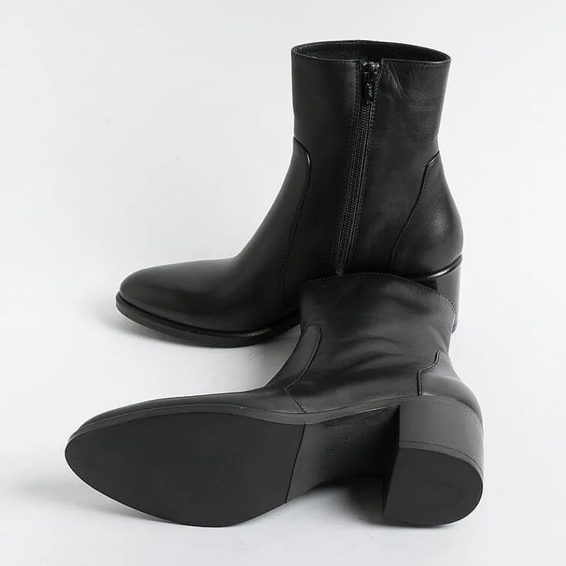 Strategia - Stivaletto Texano E5540 - Talco Nero<Collezione Scarpe Donna Stivaletti
