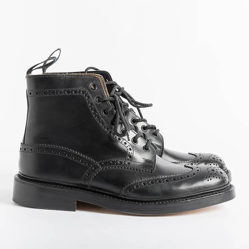 Tricker's - Anfibio - Stow Nero - Fondo Cuoio<Collezione Scarpe Uomo Anfibi