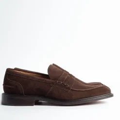 Tricker's - James - Mocassino Suede Repello - Cioccolato<Collezione Scarpe Uomo Mocassini