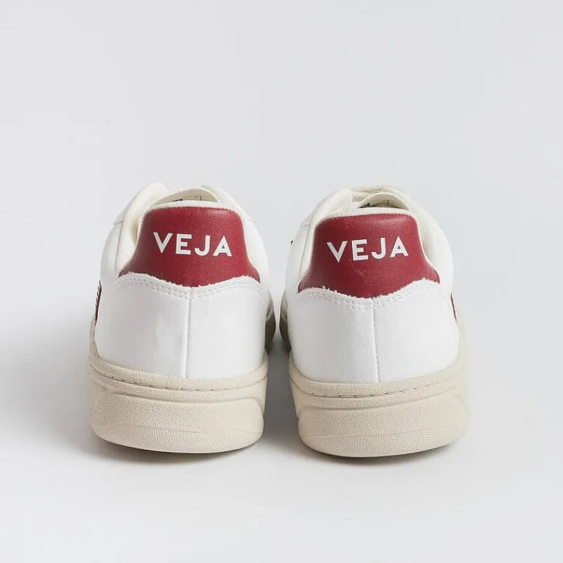 VEJA - Collezione Uomo Veja - Sneakers - V 10 - Bianco Bordeaux<Collezione Scarpe Uomo Sneakers