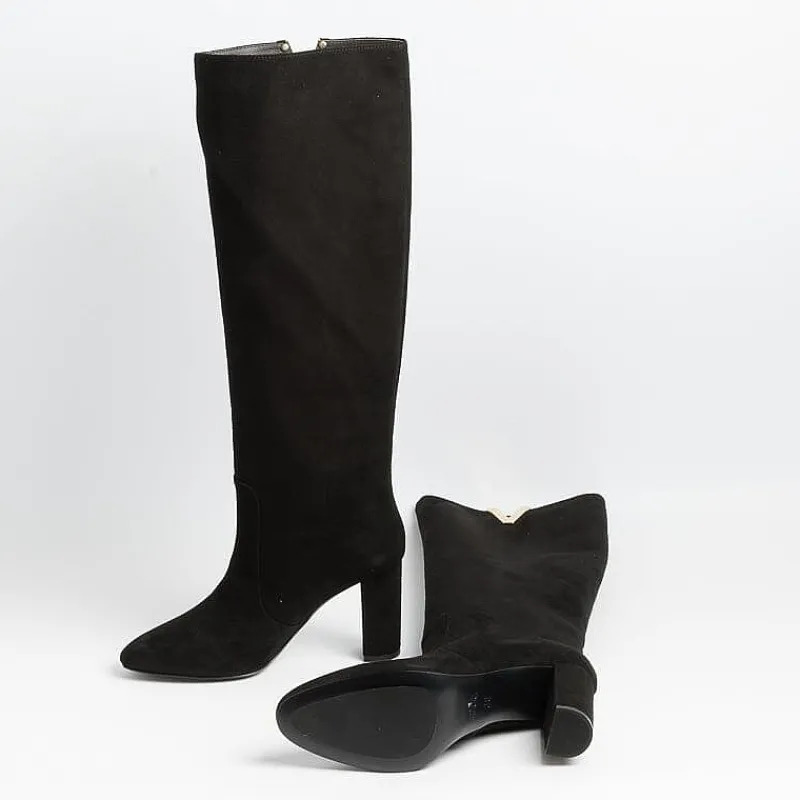 Via Roma 15 - Stivali 3865 - Camoscio Nero<Collezione Scarpe Donna Stivali